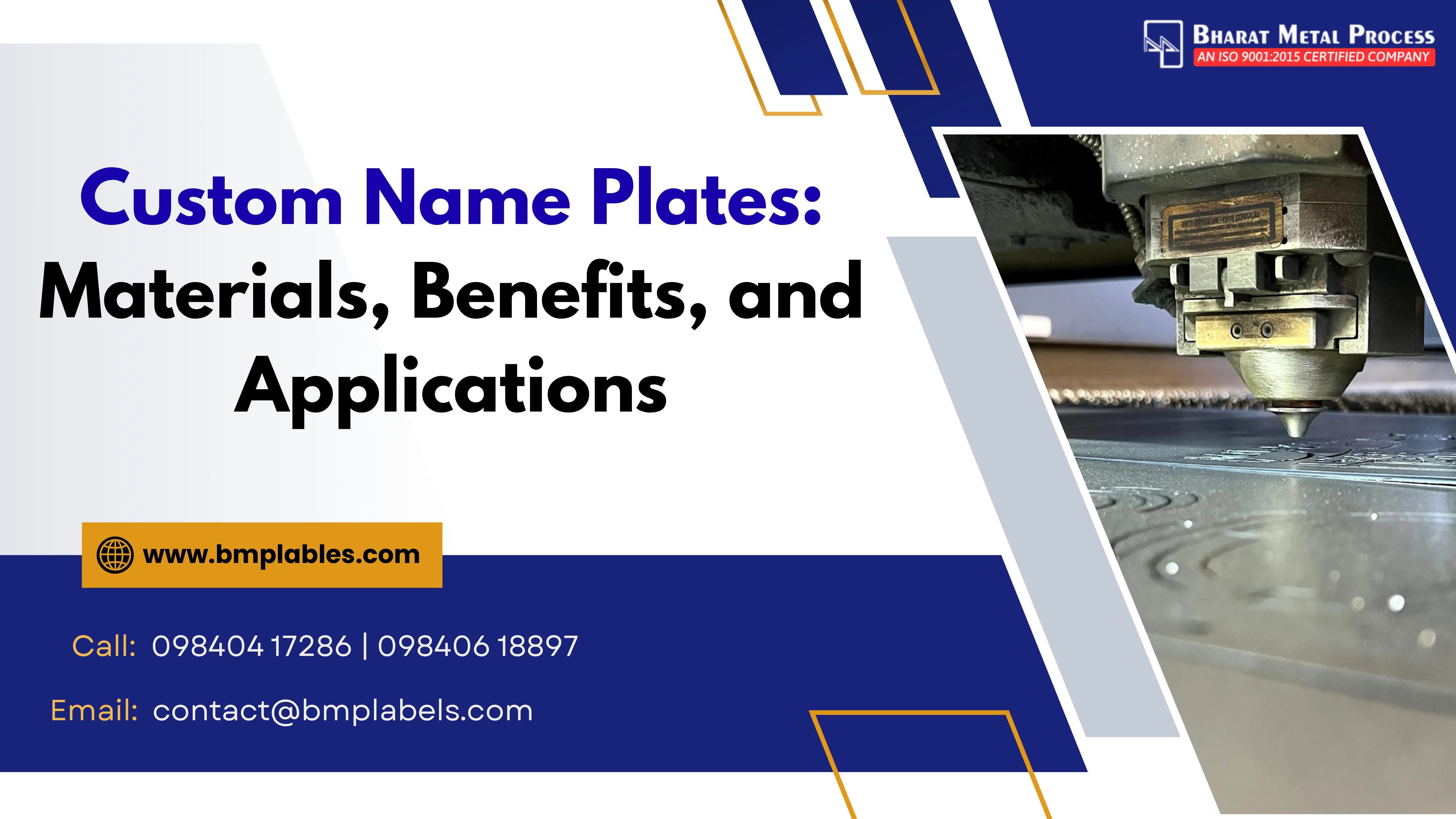 Custom Name Plates Material 